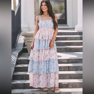 Floral Tiered Maxi Dress